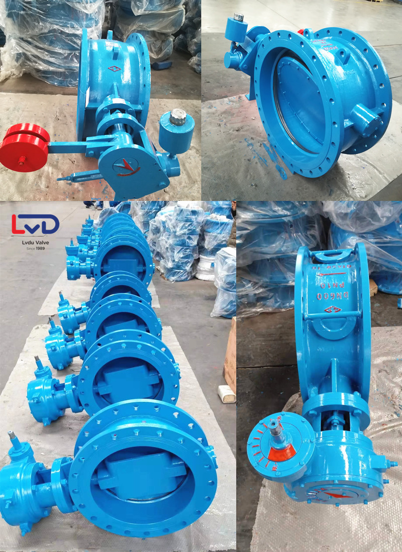 雙偏心硬密封法蘭蝶閥+蝶式微阻緩閉止回閥發貨現場